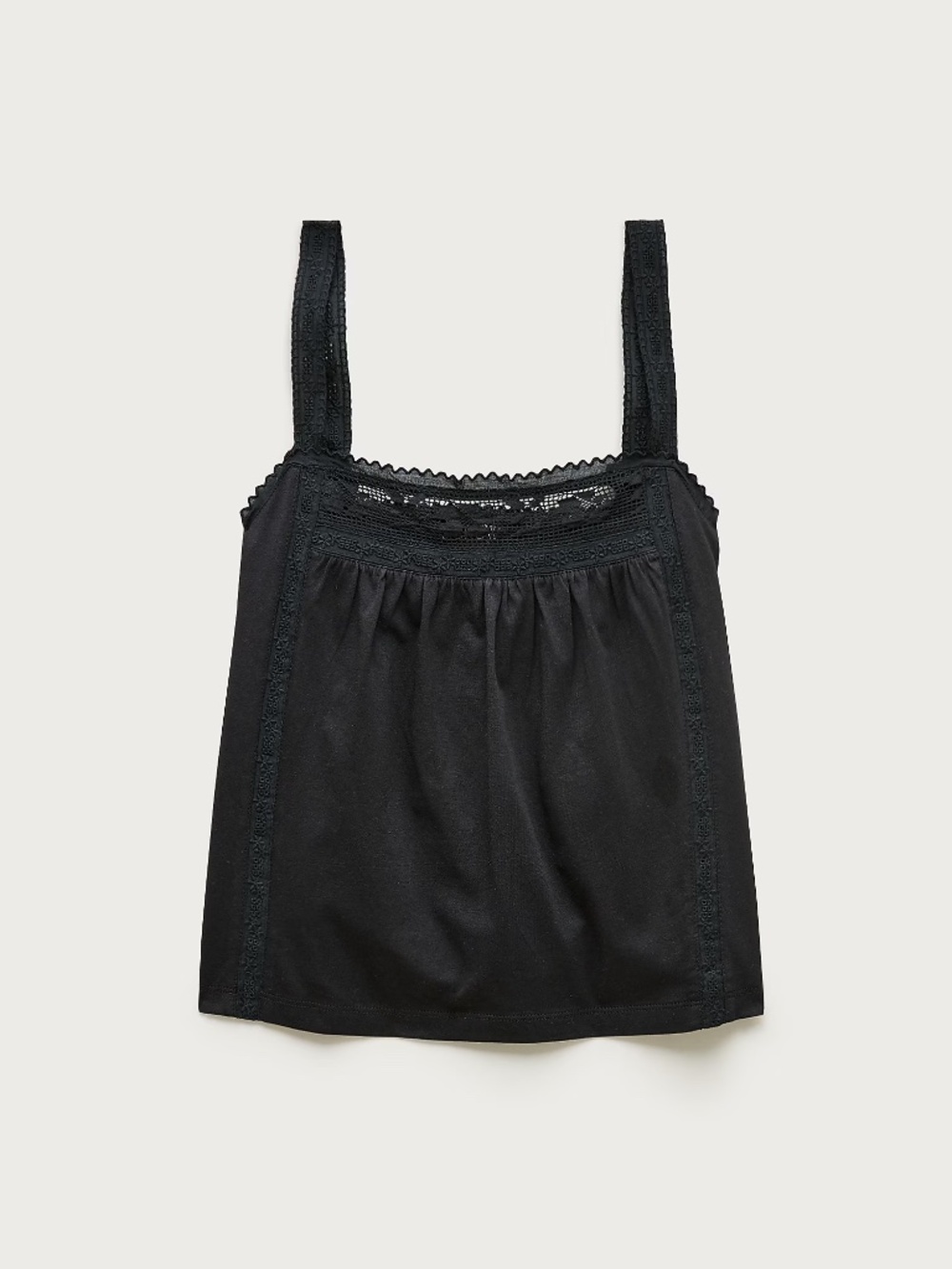 NWOT J. CREW Lace-trim Tank Top in Broken-in Jersey
